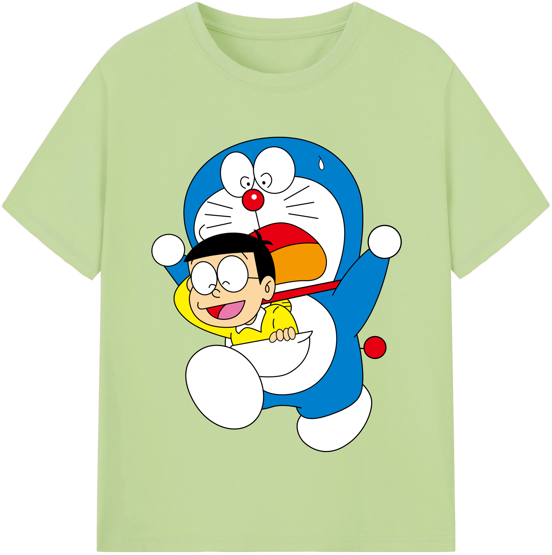 （画像用） ドラえもん Doraemon 綿100％半袖Tシャツ（フロントプリント）